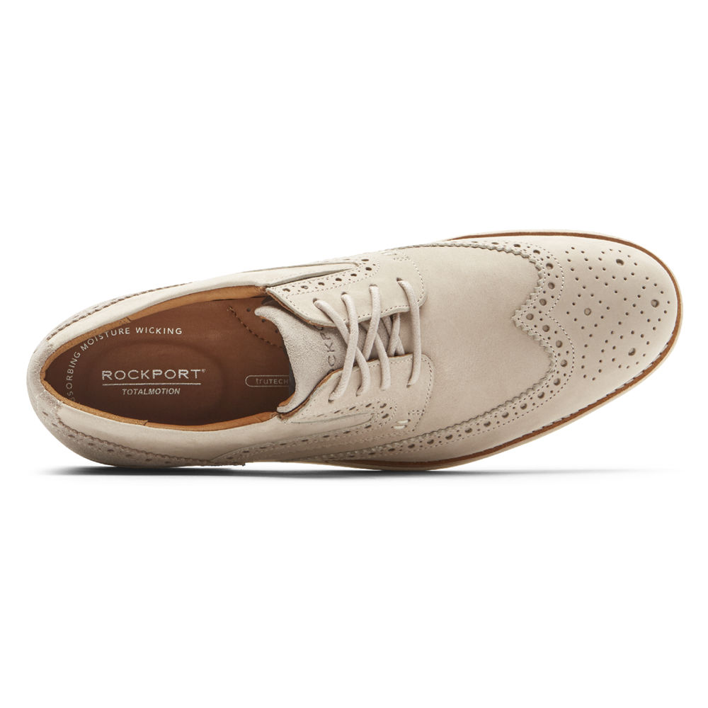 Rockport Sneakers Herr Beige - Total Motion Classic Dress Wingtip - QYXLI3764